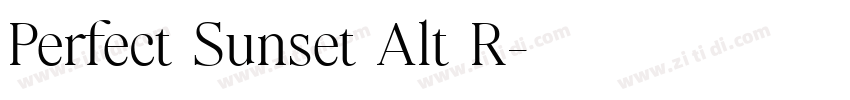 Perfect Sunset Alt R字体转换